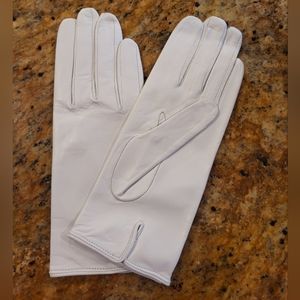 White leather gloves size 7.5 Fratelli Orsini